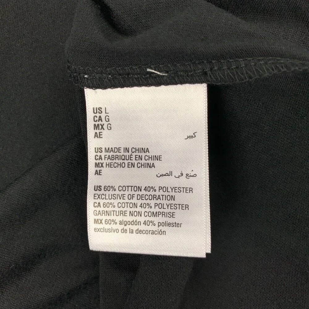 And Now This Mens Oversized Fit Embroidered LA Los Angeles T-Shirt Black L - Picture 4 of 4